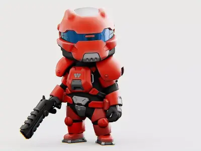 TOON TROOPER IGOR  RIGGED 3D model