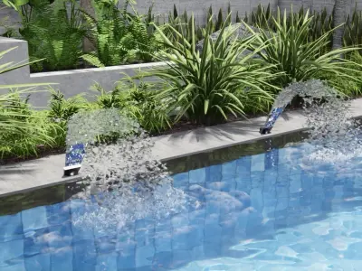 FRANKLINA frothy fan lumion fountain Low-poly 3D model