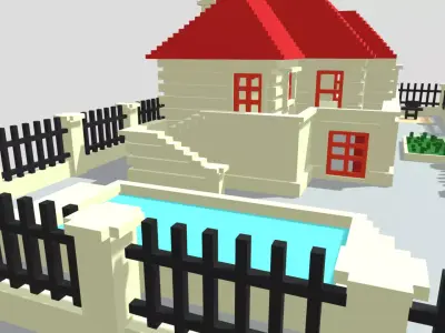 Villa of Voxels 3D model