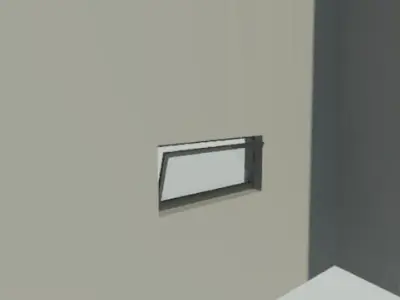 Tilt and Turn window up opening 3D model