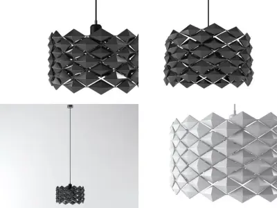 Diamonds origami pendant lamp 3D model