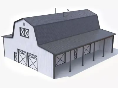 Farm Barn 18 PBR Low-poly 3D model