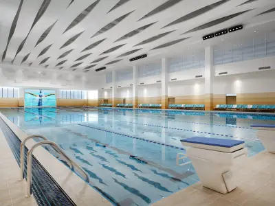 swimming pool Low-poly 3D model