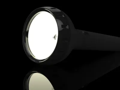 Torch Light and Bottle Free 3D model