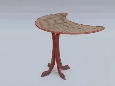 Luna Table Low-poly 3D model