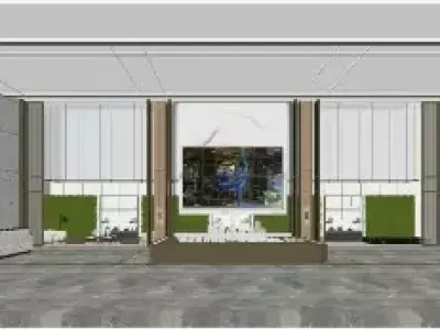 Sales office lobby interior decoration 3D model