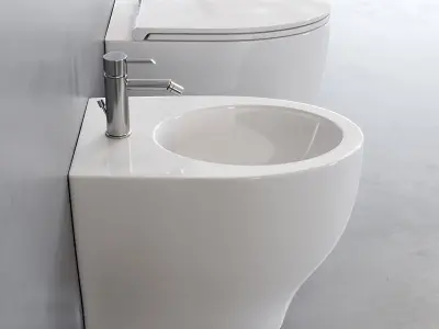 Esedra by SDR Ceramiche Fox WC Low-poly 3D model