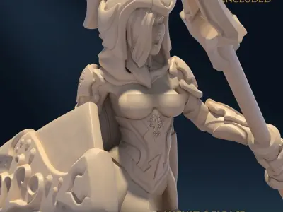 Undying Light Spearblade E Nude 3D print model