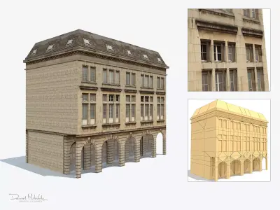 Apartment House 204 Low-poly 3D model