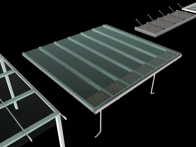 3d model Louver Hanger Rod Canopy carport 3D model