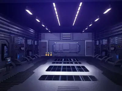 Scifi Hangar  3D model