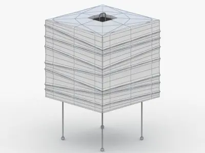 1410 - Paper Lamp Low-poly 3D model