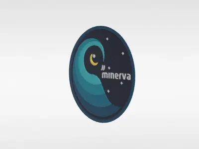 Embroidered Patch Minerva Mission Low-poly 3D model