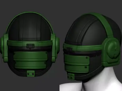 helmet fantasy high poly sculpt 3d printable 3D model
