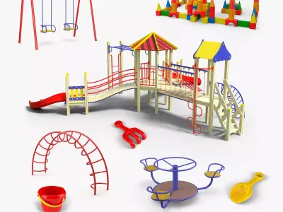 Children Playground Collection 3D Model Pack