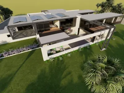 Casa Scene-villa-modern house 3D model 83