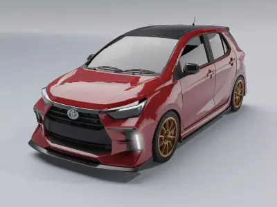 Toyota Agya 2023 Modified GR-S 3D Model 3D model