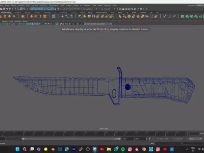XENOHUNTER KNIFE Low-poly 3D model