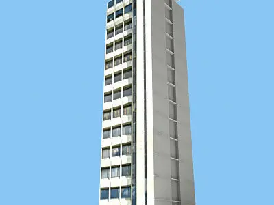 Tall city Building 103 Low-poly 3D model