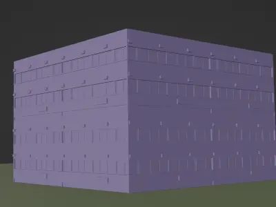 Building 5 Low-poly 3D model purchase