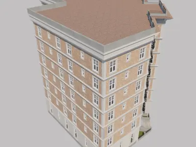 New York City Apartment Building 03 THREEDEE INC Low-poly 3D model