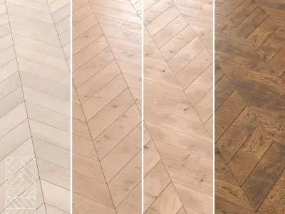 Boen Parquet Wood Floor Collection - 5 Layouts and 4 Colors 3D model