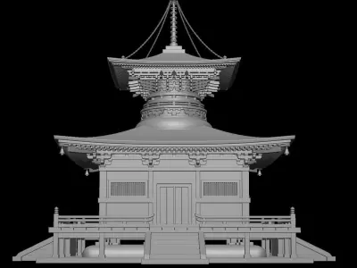 Ishiyama Temple 3D print model
