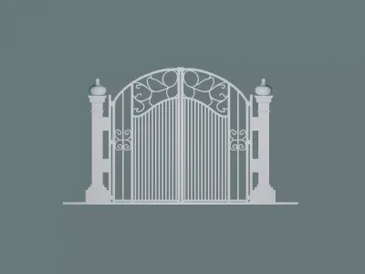 Decorative Iron Gate 3D Model for Printing 3D print model