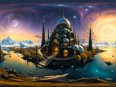 HDRI Alien Fantasy Locations 3D model