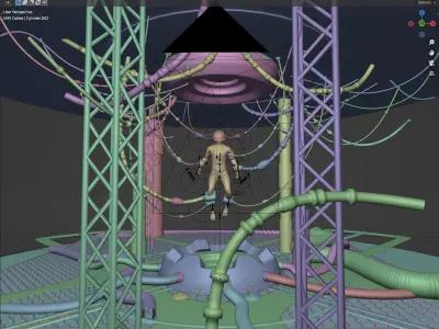 Full Sci Fi Scene Blender 3D model