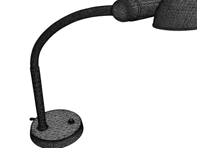 Modern Black Flexible Desk Lamp Low-poly 3D model