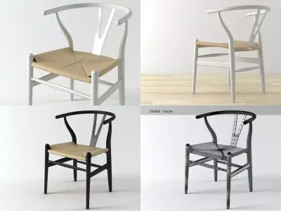 CH24 Wishbone chair 3D model