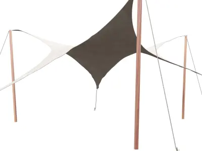  manta hexagonal sail shader 3D model