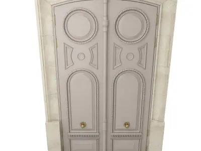Entrance classic door 30 3D model