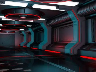 Sci Fi Corridor 3D model