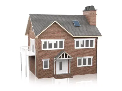 British House Design 05 Low-poly 3D model