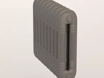 Classic cast iron radiator 3D model