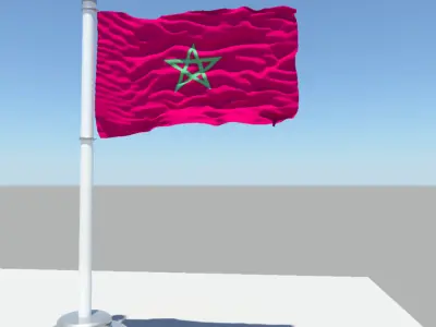 Morocco flag 3D model