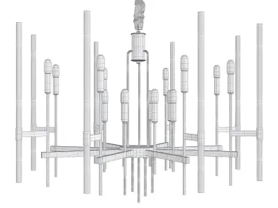 ANKE BRASS CHANDELIER 2 3D model