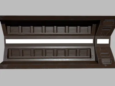 Sci-fi Modular Corridor Low-poly 3D model