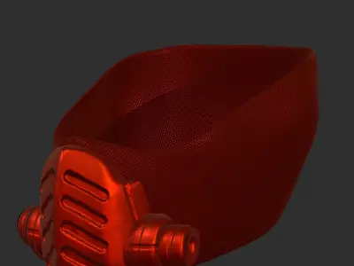 Gas mask helmet 3d model scifi Low-poly  Low-poly 3D model