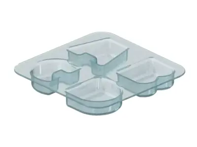 Transparent Kids Letter Plate 3D model