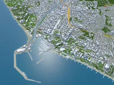 Sochi Russia Low-poly 3D model