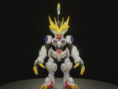 Barbatos Gundam Low-poly 3D model