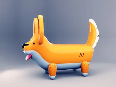 ROBO DOG Low-poly 3D model