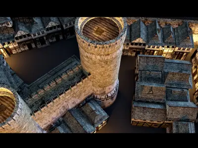 Medieval Castle- 3d Model 3D model