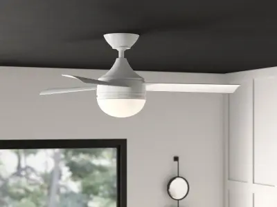 Morton Propeller Ceiling Fan - 3 Colour 3D model