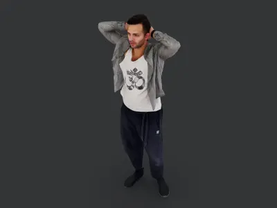 Relaxed Urban Guy - Casual Hands-Behind-Head Pose 3D model