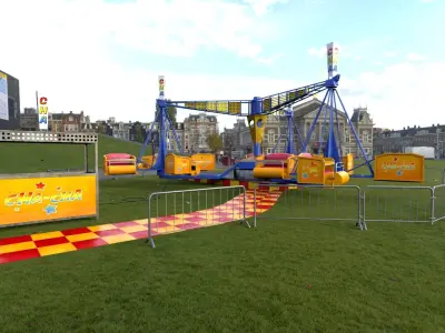 Amusement ride - Cha Cha 3D model