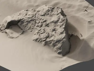 Rock09 rock in desert 3D model